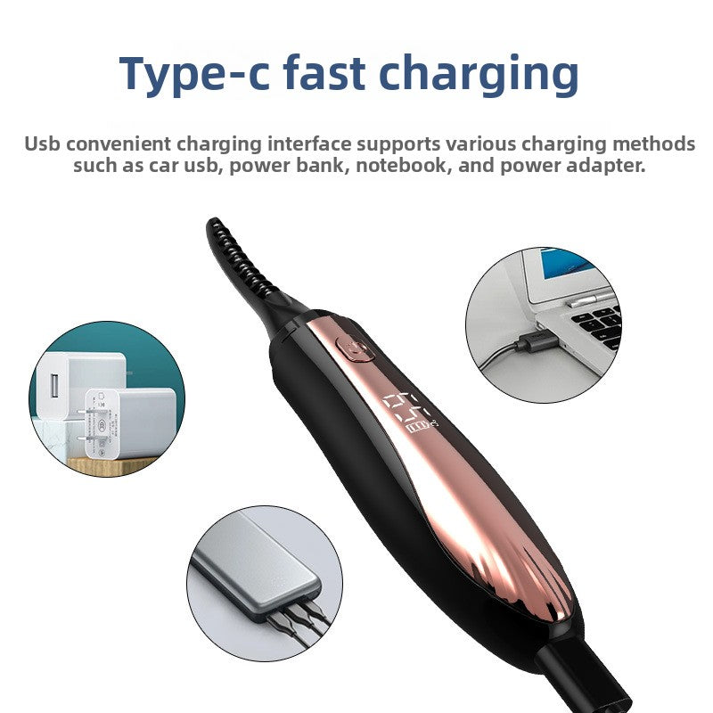 Electric curling device for eyelashes